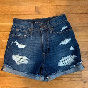Aeropostale size 0 high rise curvy mom jean shorts